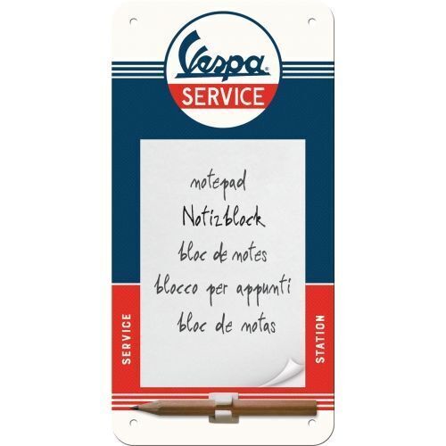 Nostalgic-Art Magnetic Notepad Vespa Service