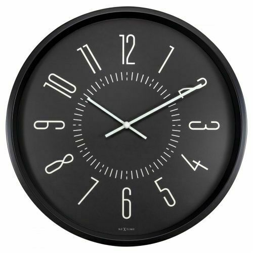 Boyle NeXtime Luminous Wall Clock 35cm Black Glow in the Dark