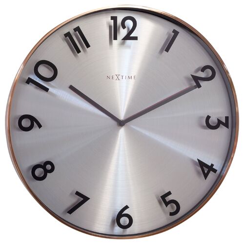 NeXtime Reflection Wall Clock 40cm Copper