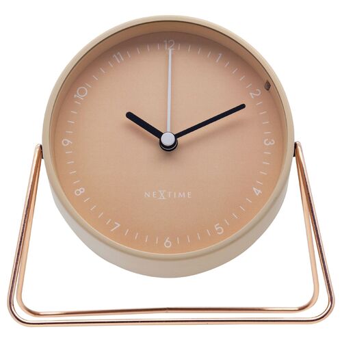 NeXtime Berlin Table Alarm Clock Pink with Night Light 14 x 13 x 7cm