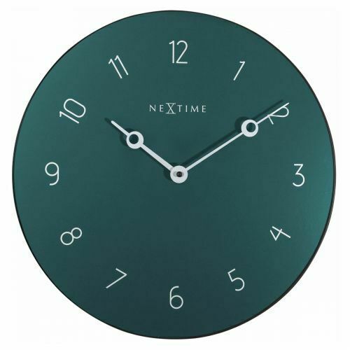 Boyle NeXtime Carousel Wall Clock 40cm Green Glass Dial Minimal Elegant