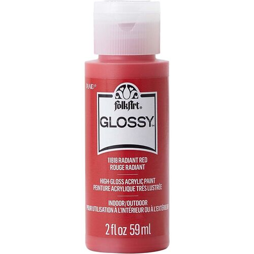 FolkArt Glossy Acrylic Paint 59ml Radiant Red