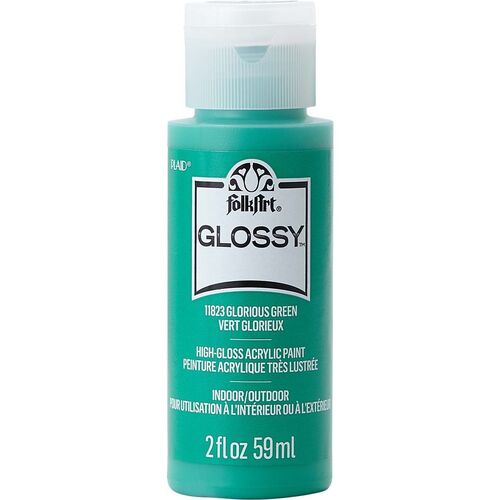 FolkArt Glossy Acrylic Paint 59ml Glorious Green