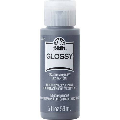 FolkArt Glossy Acrylic Paint 59ml Phantom Gray