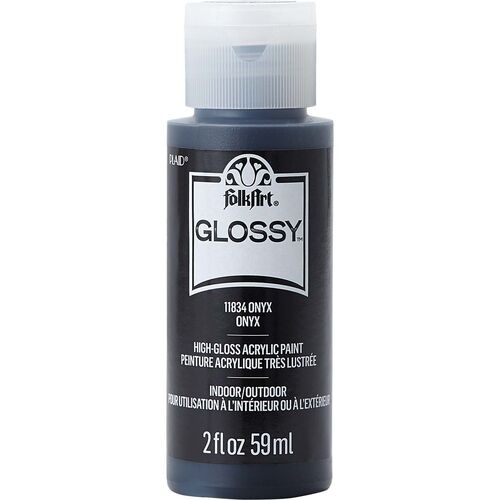 FolkArt Glossy Acrylic Paint 59ml Onyx