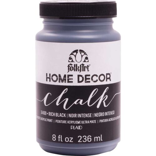 FolkArt Home Decor Chalk Paint 236ml Rich Black