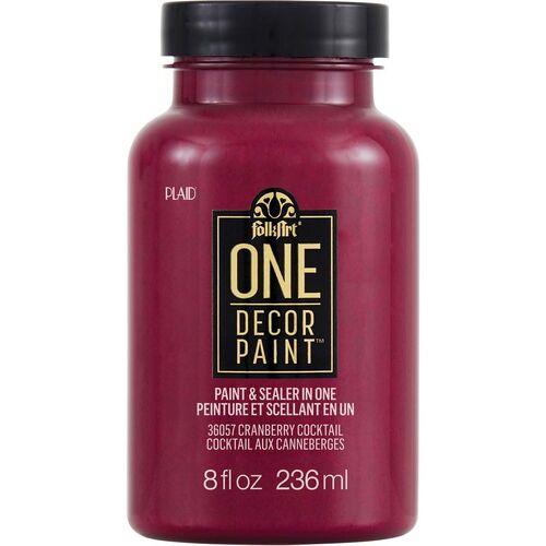 FolkArt One Decor Paint 236ml Cranberry Cocktail - Eggshell Finish