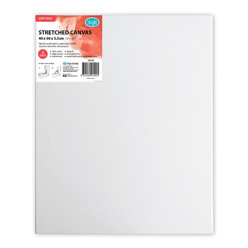 Deep Edge Stretched Canvas 40 x 50cm (16x20") 2 Pack