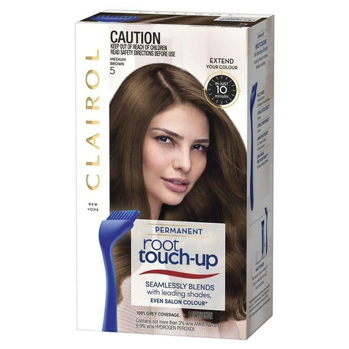 Clairol N Easy Root Touch-Up 5 Med Brown even salon shades in just 10 minutes