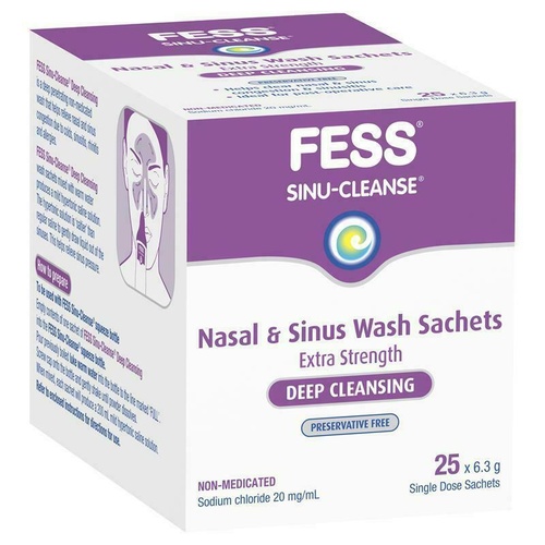 Fess Sinu-Cleanse Wash Refill Sachets 25 Hypertonic Saline Wash