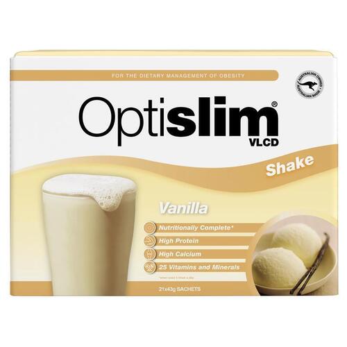 Optislim VLCD Meal Replacement Shake Vanilla 21x43g Sachets