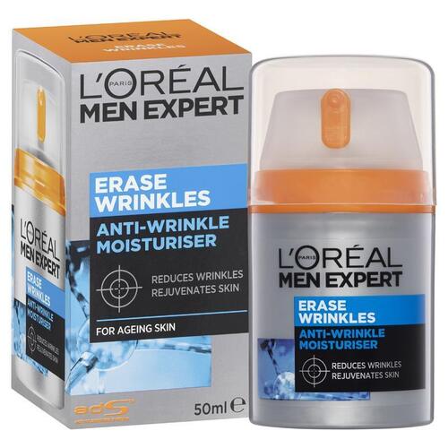 L'Oreal Men's Expert Erase Wrinkles Moisturising Cream 50ml