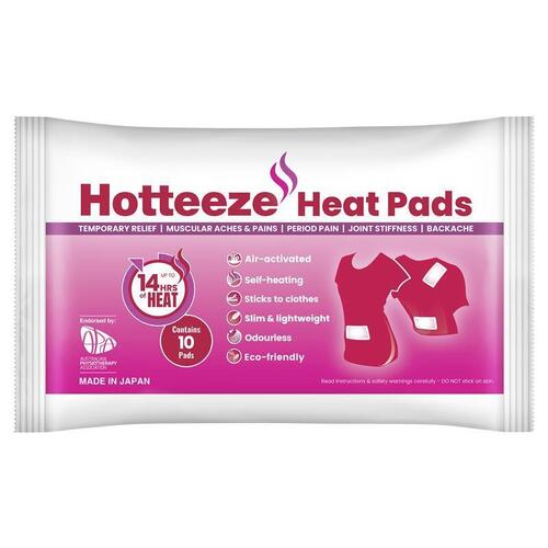 Hotteeze Heat Pads Pain Relief Patches for Period, Back & Shoulder Pain 10 PK