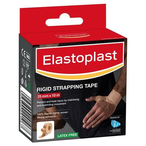 Elastoplast 36002 Sport Rigid Strapping Tape 25mm x 10m Tan