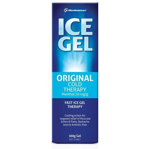 Mentholatum Ice Gel 100g Fast Targeted Pain Relief Muscular Aches Back Pain