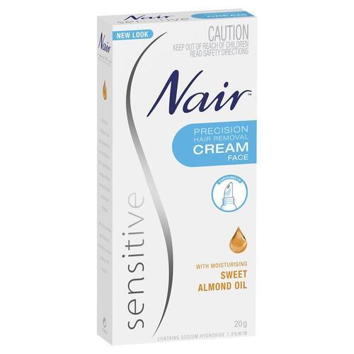 Nair Precision Facial Hair Remover Cream Sensitive 20g