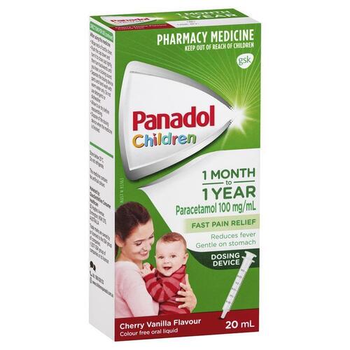 Panadol Children 1 Month ???C 1 Year Baby Drops Fever and Pain 20mL