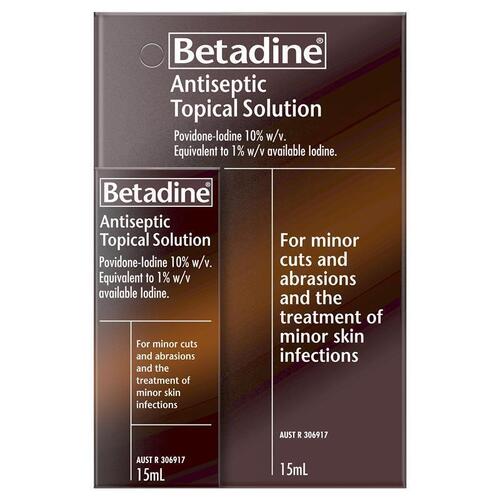 Betadine Antiseptic Topical Solution Liquid 15mL