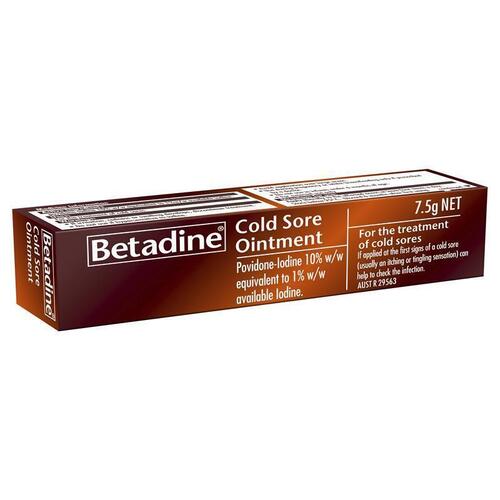 Betadine Cold Sore Ointment Cream 7.5g