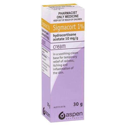 Sigmacort 1% Cream 30g - Hydrocortisone (S3)