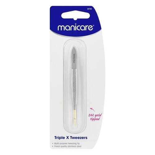 Manicare Tools Tweezers Gold Tipped Flat 35700