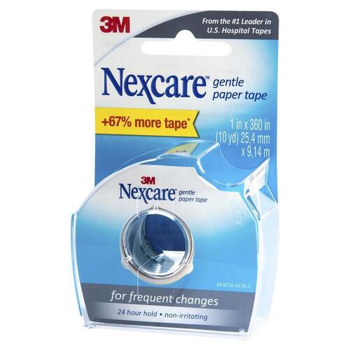 Nexcare Gentle Paper Tape With Dispenser 25.4mm x 9.14m