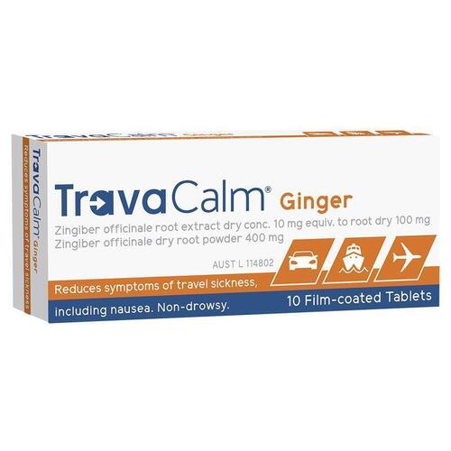 Travacalm Travel Sickness Natural Tablets 10