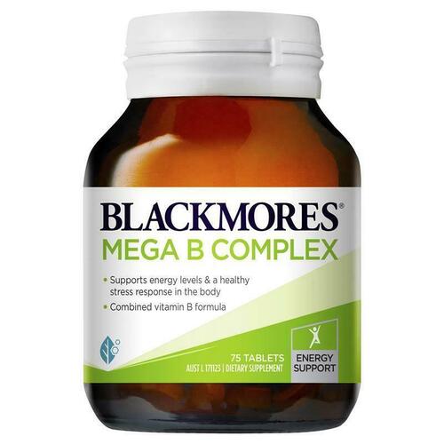 Blackmores Mega B Complex 75 Tablets Support Energy Levels Support Skin Healh