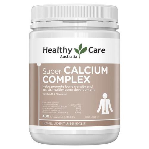 Healthy Care Super Calcium Complex 400 Chewable Tablets