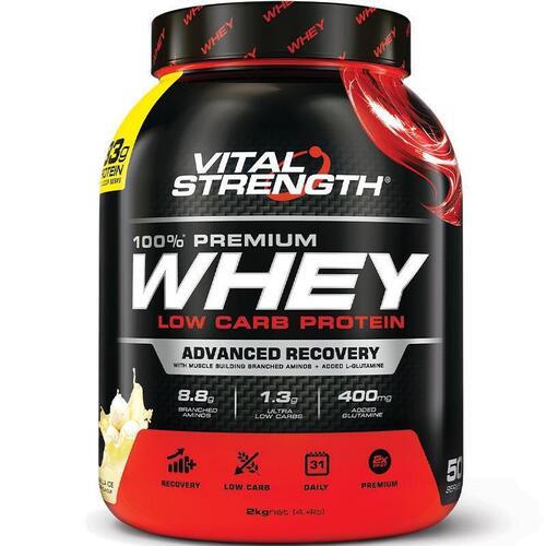 Free Shipping VitalStrength Launch Whey Protein 2kg Vanilla