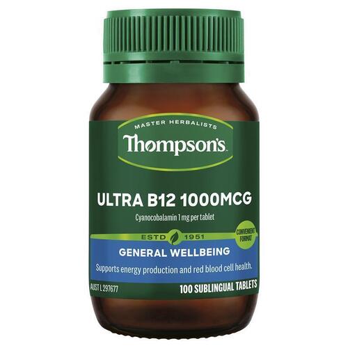 Thompson's Ultra B12 1000mcg 100 Tablets