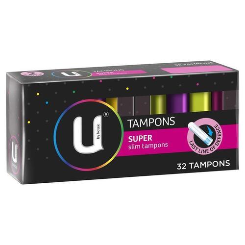 U by Kotex Slim Tampons Super 32 Pack