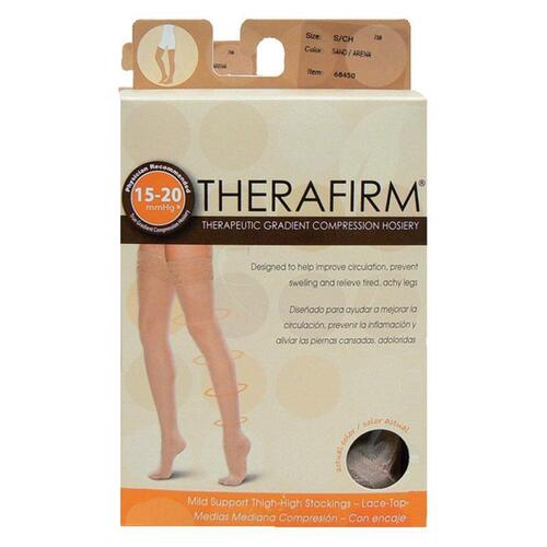 Oapl 68450 Therafirm Thigh Stocking with Lace Top Small