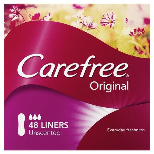 Carefree Original Unscented Panty Liners 48 Pack