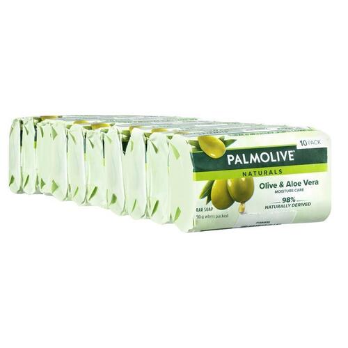 Palmolive Naturals Moisture Care Bar Soap Aloe & Olive Extracts 10 x 90g