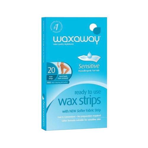 Waxaway Ready To Use Sensitive Wax Body 20 Strips