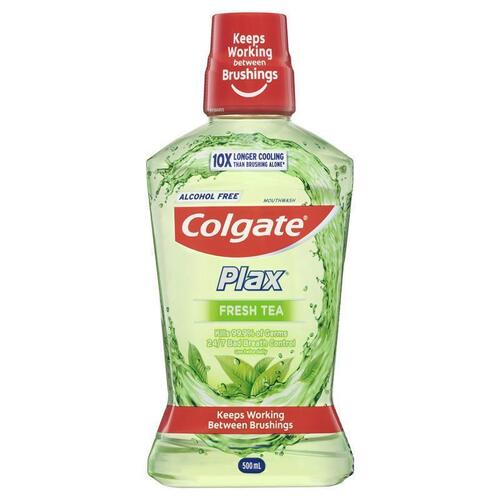 Colgate Plax Alcohol Free Antibacterial Mouthwash Fresh Tea 500mL