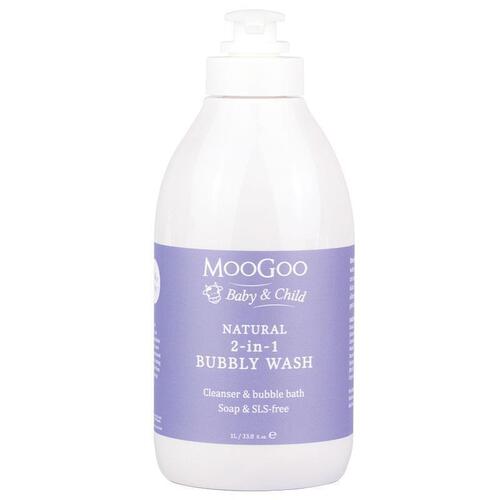 MooGoo Baby And Child 2 In 1 Bubbly Wash 1 Litre