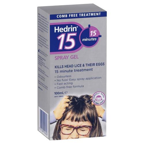 Hedrin 15min Gel 100ml Spray