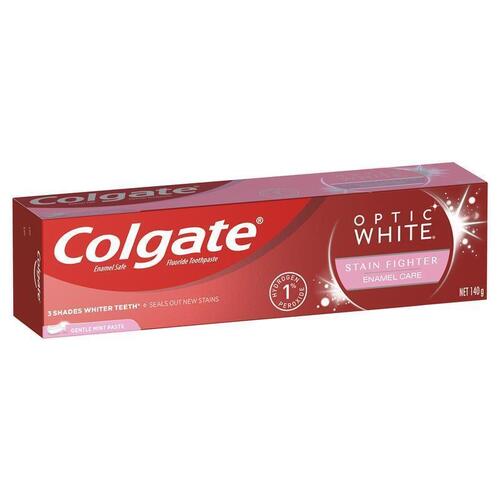 Colgate Optic White Stain Fighter Teeth Whitening Enamel Care 140g