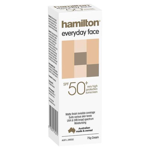 Hamilton SPF 50+ Everyday Face Cream 75g