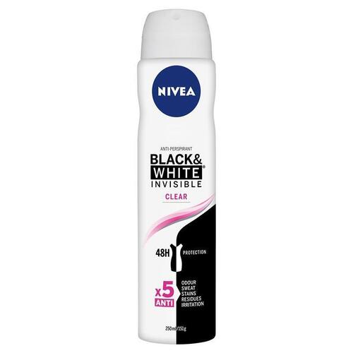 NIVEA Black & White Clear 48H Aerosol Deodorant 250ml