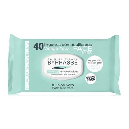 Byphasse Make Up Remover Wipes Aloe Vera Sensitive Skin 40