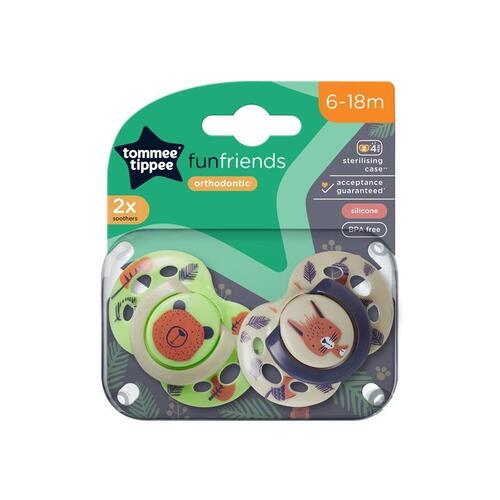 M+O  Tommee Tippee Fun Style Soothers 0-6 months, 2 units