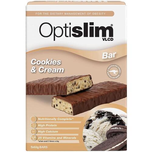 Optislim VLCD Bar Cookies and Cream Bars 5 Pack