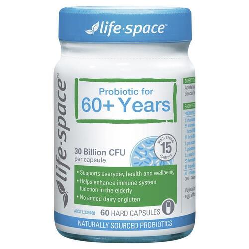 Life Space Probiotic For 60+ Years 60 Capsules