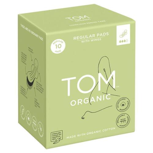TOM Organic Ultra Thin Pads Regular 10 Pack