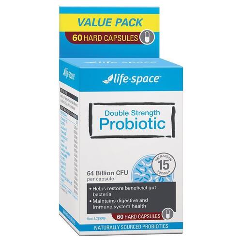 Life Space Double Strength Probiotic 60 Capsules Exclusive Size