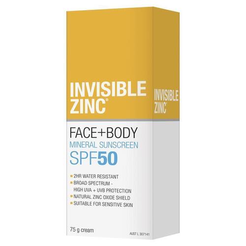 Invisible Zinc SPF 50+ Face and Body 75g