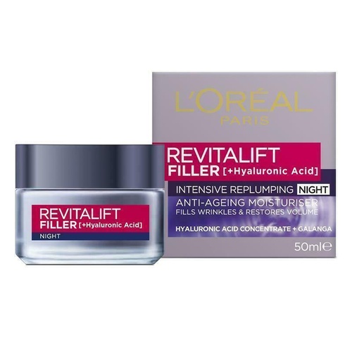 L'Oreal Paris Revitalift Filler [HA] Night Moisturiser 50ml Replumping